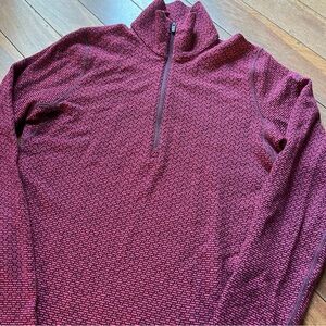 Icebreaker Merino 260 Half Zip Activewear Sweatshirt Women’s Small Maroon